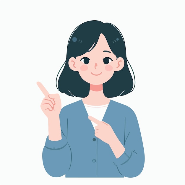 Woman expressing thumbs up