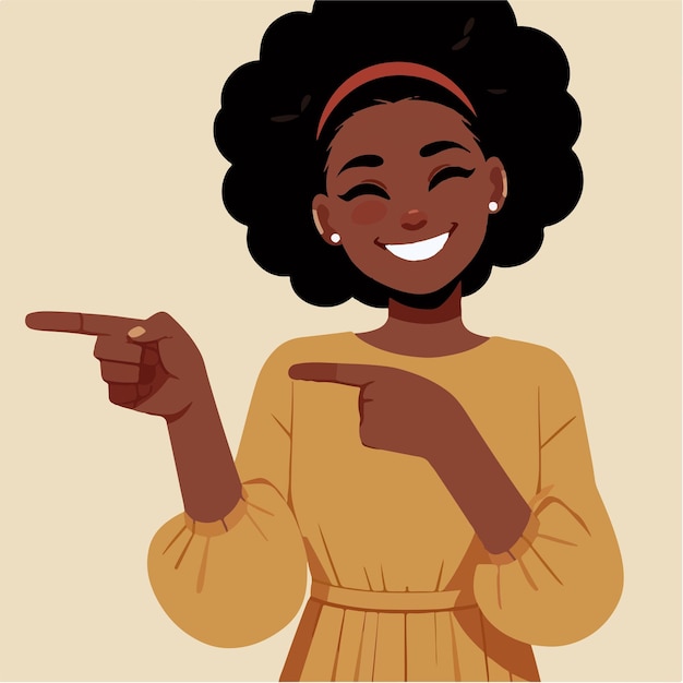 Vector woman expressing thumbs up