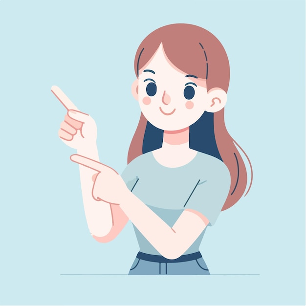 親指を上げている女性