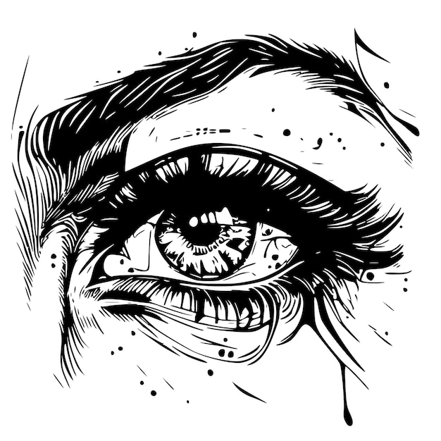 Woman eye art illustration