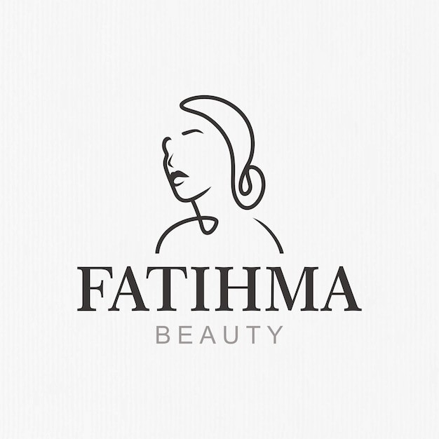 Woman face beauty logo design