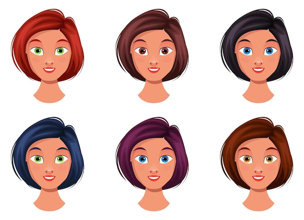 Vector woman face   design illustration isolated