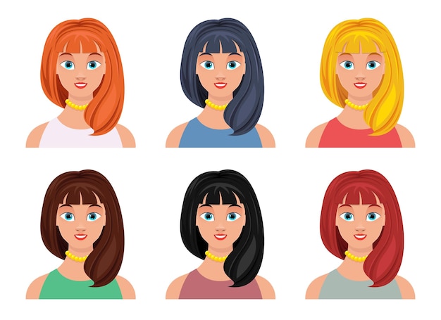 Vector woman face   design illustration isolated