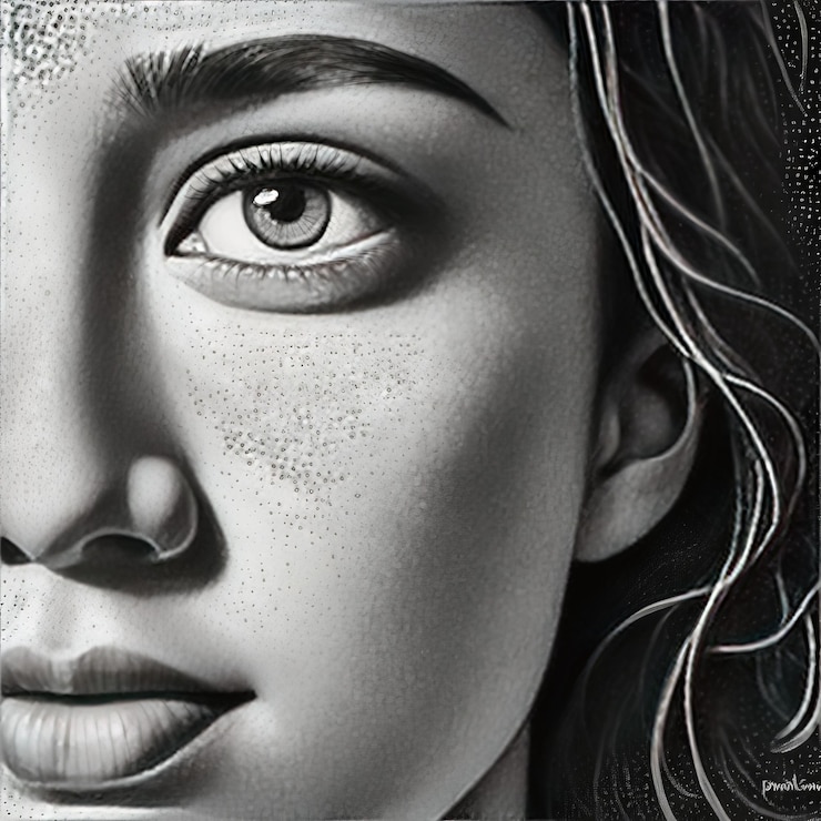 Vector woman face and portrait hand drawn portrait woman face and portrait hand drawn portrait