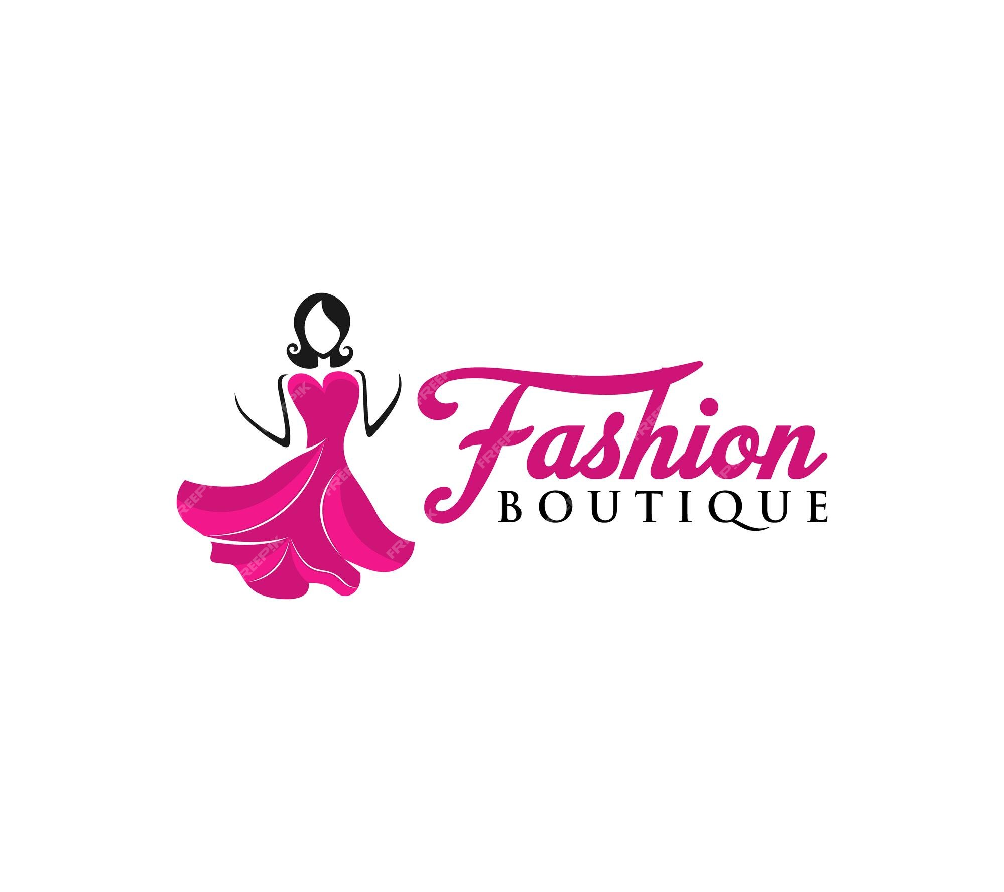 Premium Vector | Woman fashion boutique logo design on white background ...