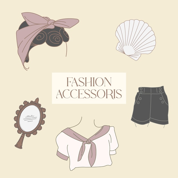 Woman fashion stylish casual accessory collection