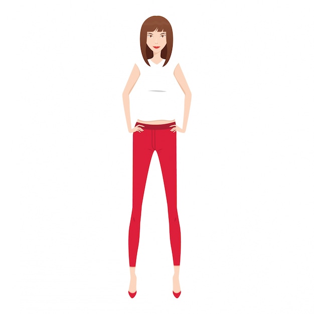 Vector woman figure illustration