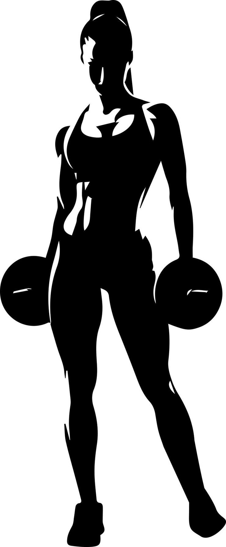 woman gym vector silhouette illustration black color 15