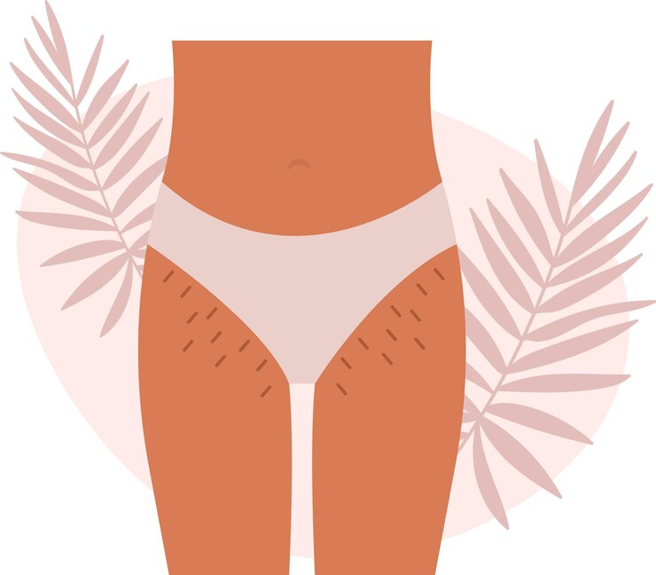 Vector woman hair body positive sticker