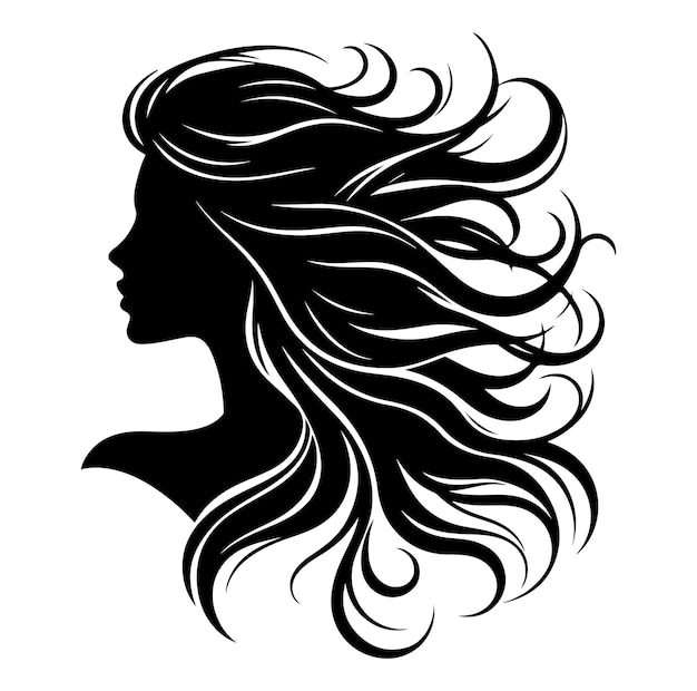 Woman hair vector icon
