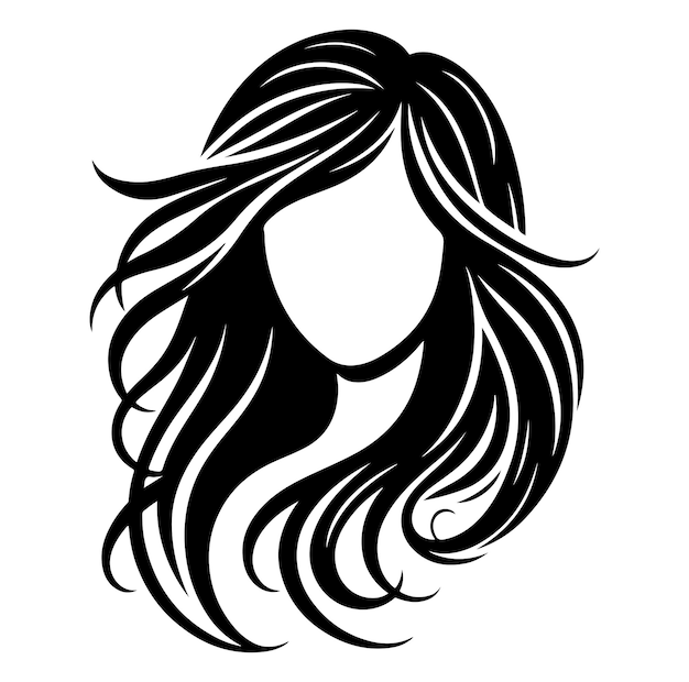 Woman hair vector icon