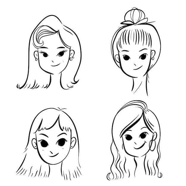 Woman hairstyle.