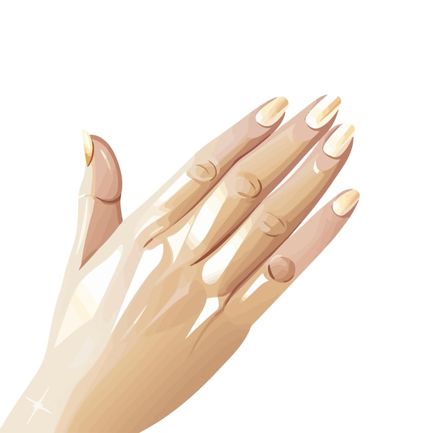 Vector woman_hand_with_nail_designcartoon_female_hand