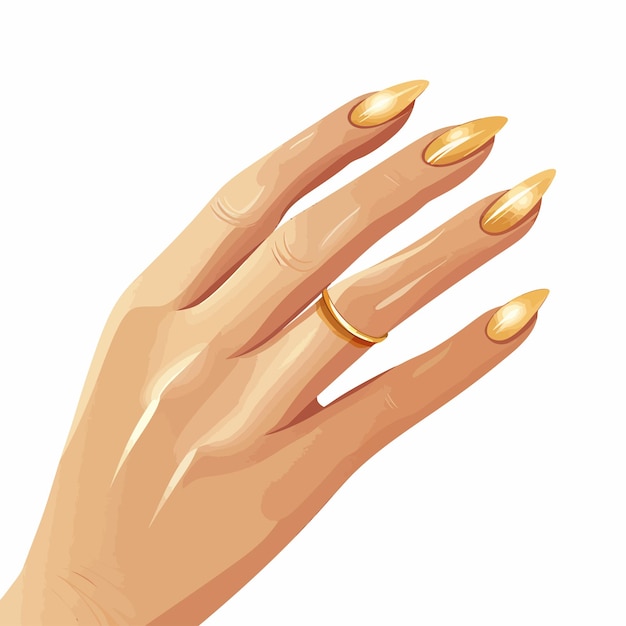 Vector woman_hand_with_nail_designcartoon_female_hand