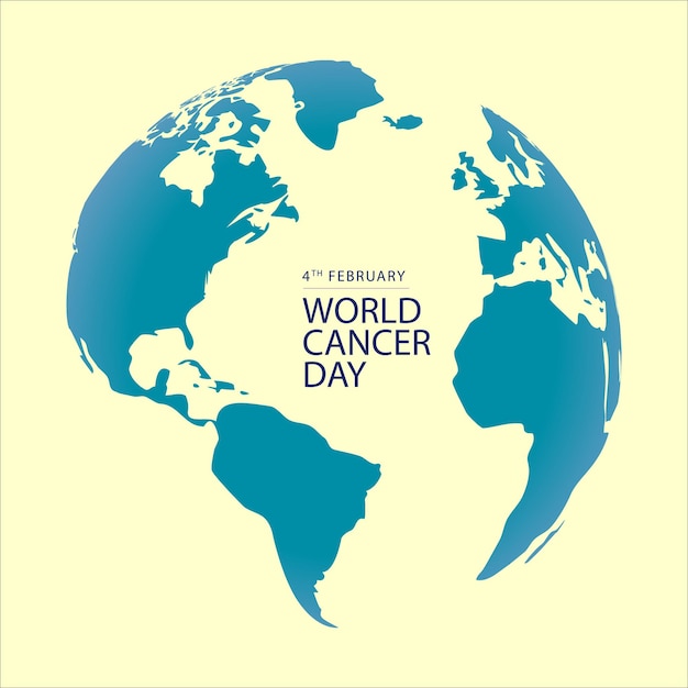 woman hand with ribbon as symbol of world cancer day background