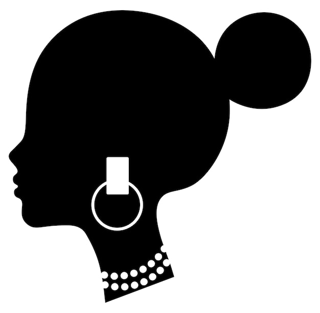 Woman head silhouette art