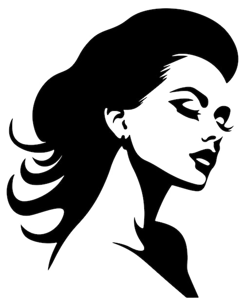 Woman head silhouette Female head silhouette abstract