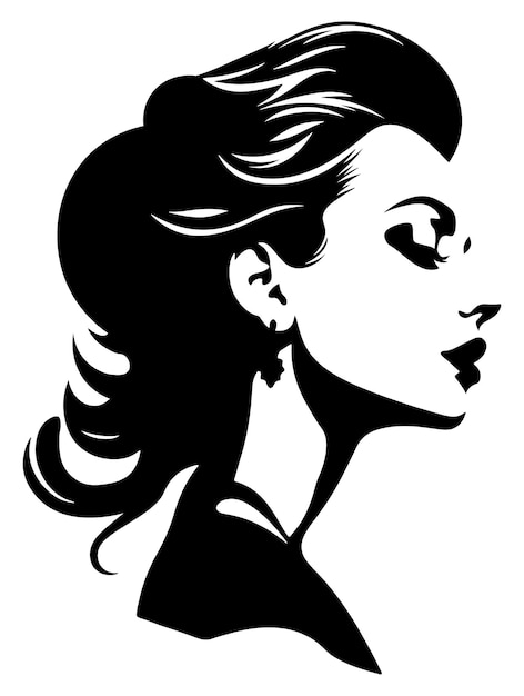 Woman head silhouette Female silhouette Woman silhouette