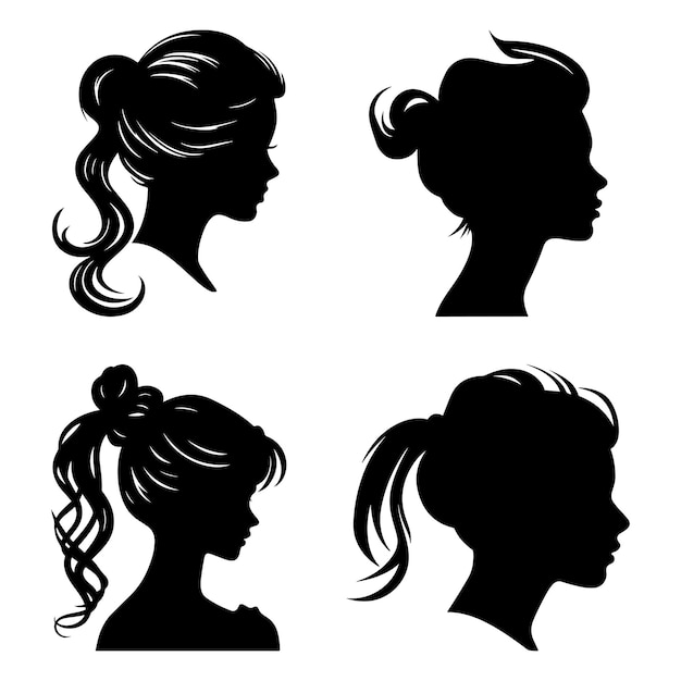 Vector woman head vector