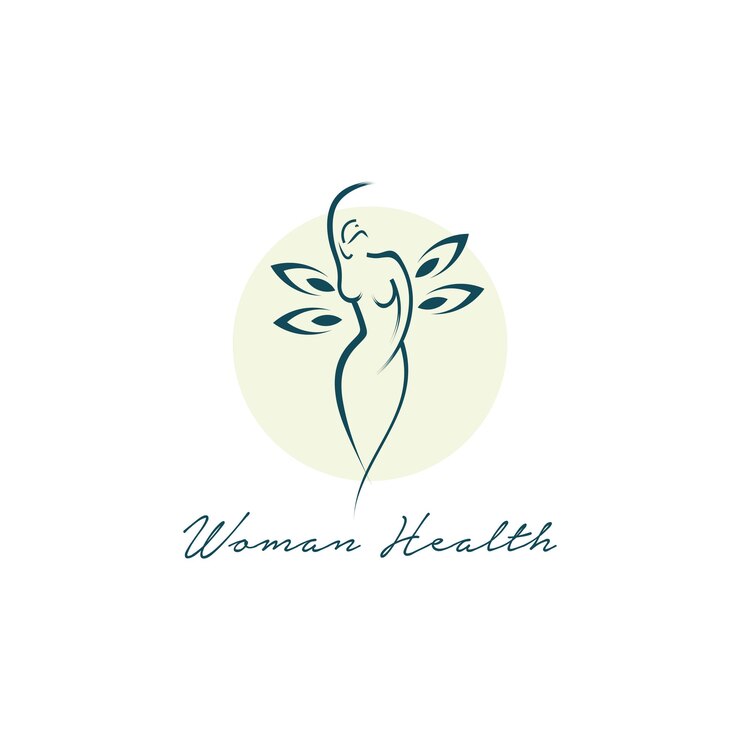 Vector woman health logo design idea