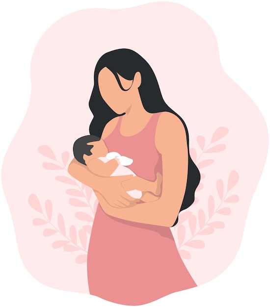 a woman holding a baby in her arms