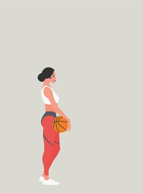 woman holding basketball ball