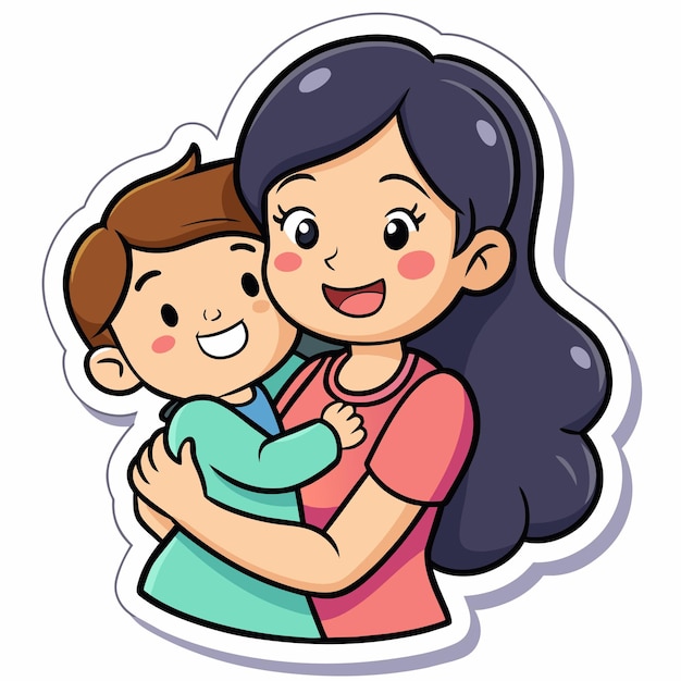 a woman hugging a child with a woman hugging her