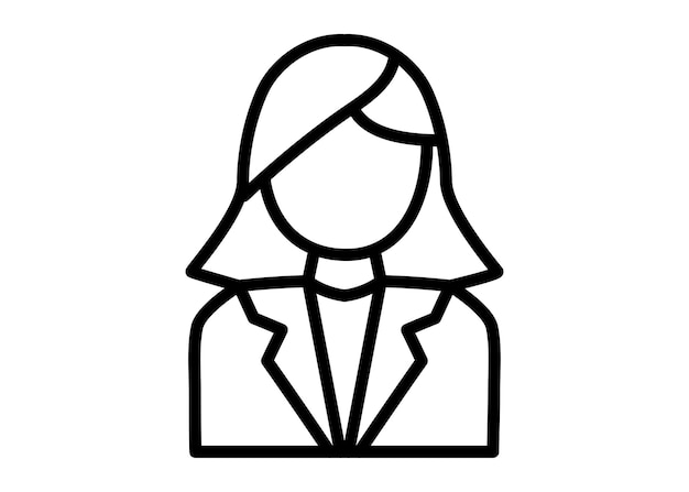 Vector woman icon line