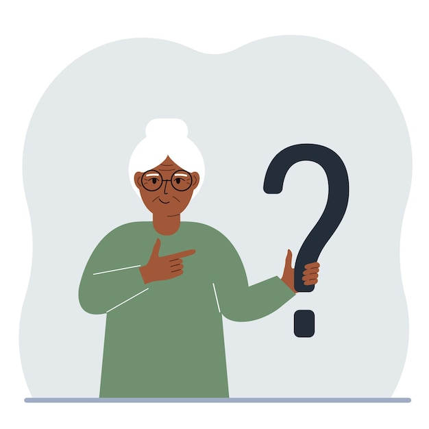 A woman is holding a question mark symbol Ask questions and look for answers FAQ or frequently asked questions concept online support center