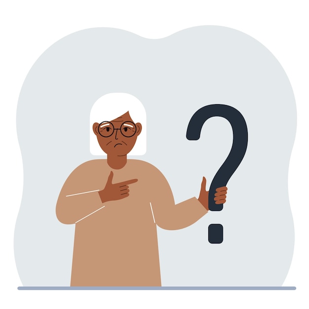 A woman is holding a question mark symbol Ask questions and look for answers FAQ or frequently asked questions concept online support center