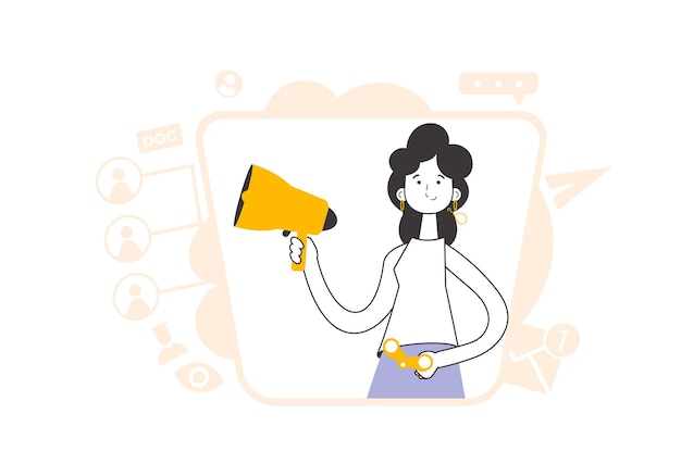 a woman is holding a ticket and a passport travel theme linear trendy style