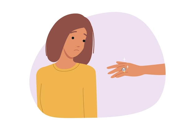 嫁が婚約に贈ったダイヤモンドの指輪のために,女は友人を嫉している.
