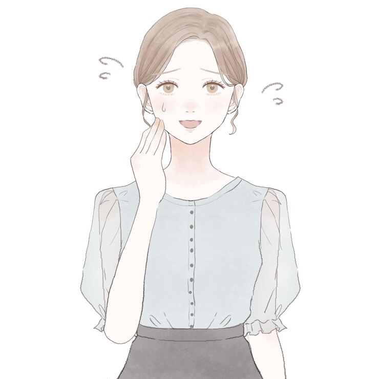 Vector 愛想よく笑っている女性。白い背景に。