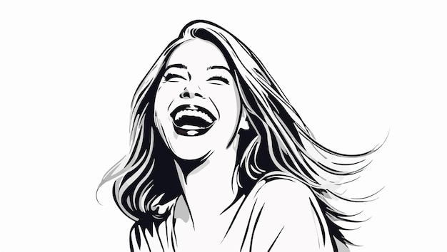 a woman laughing