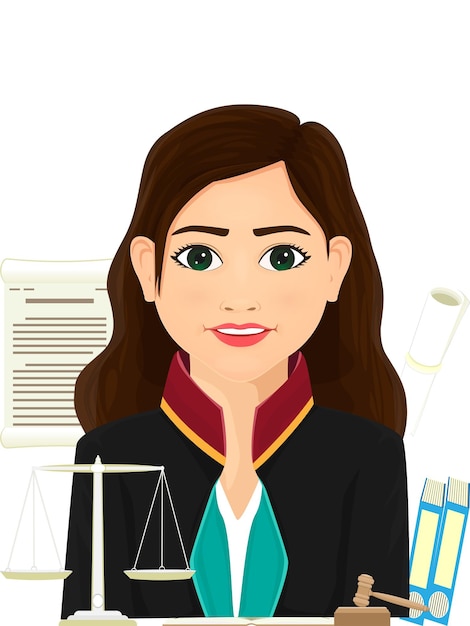 Vector woman lawyer