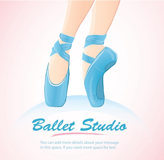 Woman leg ballerina background