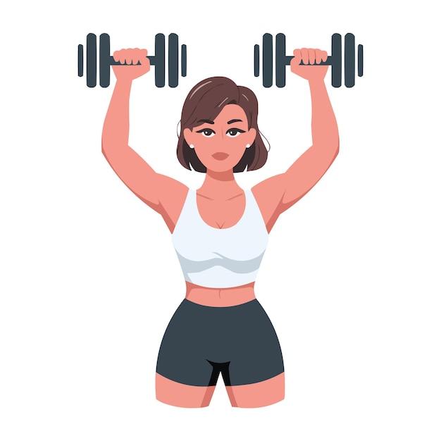 Woman Lifting Dumbbells