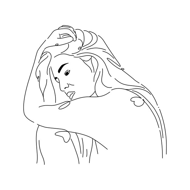 Woman Face Continuous Line Drawing Abstract Minimal Woman Portrait For Logo  Print Or Tattoo Stock Illustration - Download Image Now - iStock