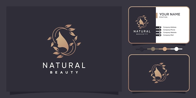 Концепция женского логотипа с креативным стилем premium векторы