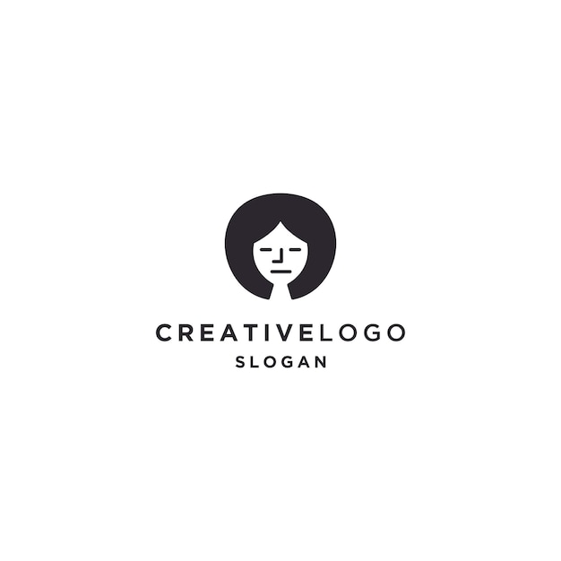 Woman logo icon design template