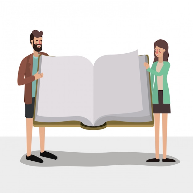 woman man and elearning concept 