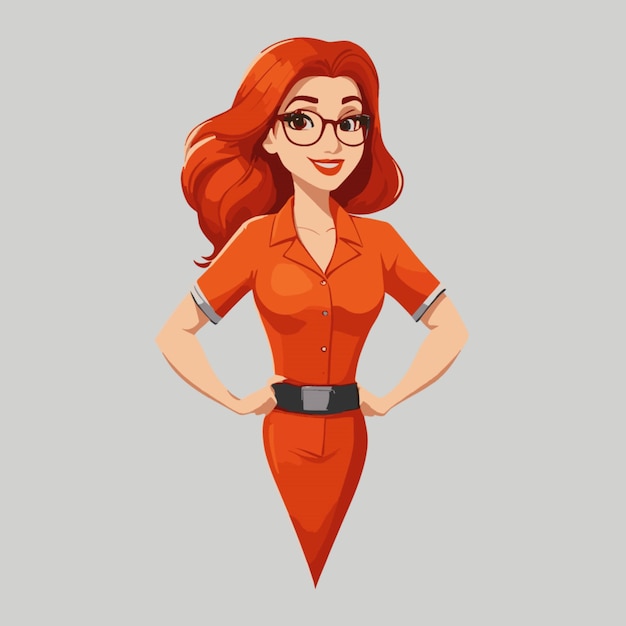 Woman mascot vector on a white background