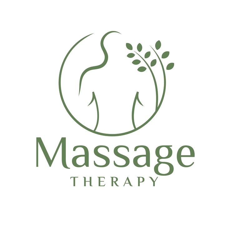 Vector woman massage therapy logo vector illustrationmassage symbol