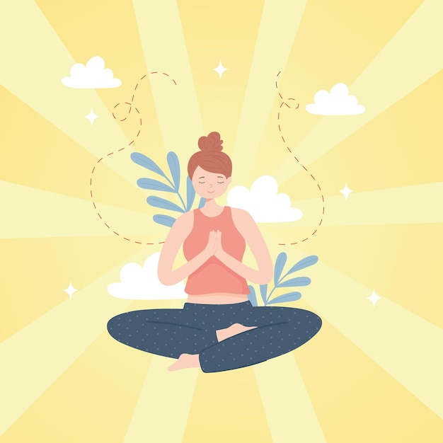 Posa di meditazione della donna