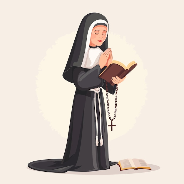 Woman_nun_stands_near_open_bible_and_holds_chain