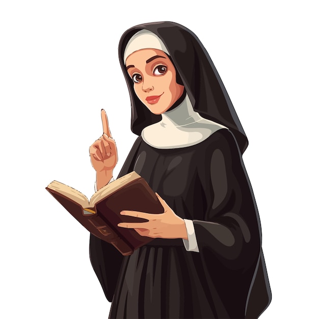 Woman_nun_with_open_bible_in_hands_points_finger