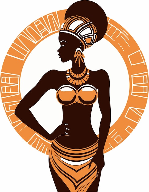Женщина в оранжевом круге со словом «любовь».