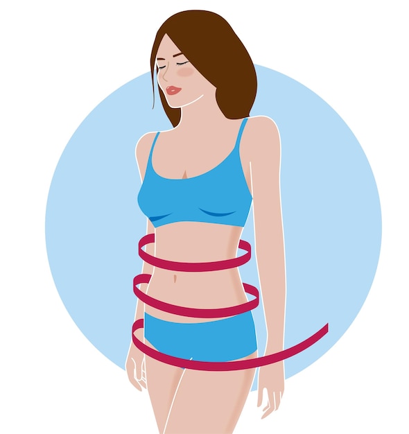 Vector woman perfect body shape