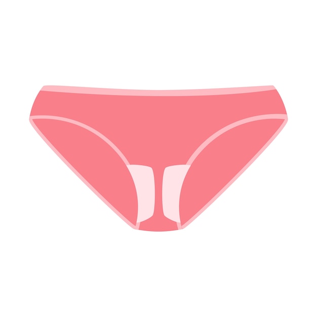 Vettore pantaloncini rosa donna con pad mestruale pantaloncini vector illustrationxd