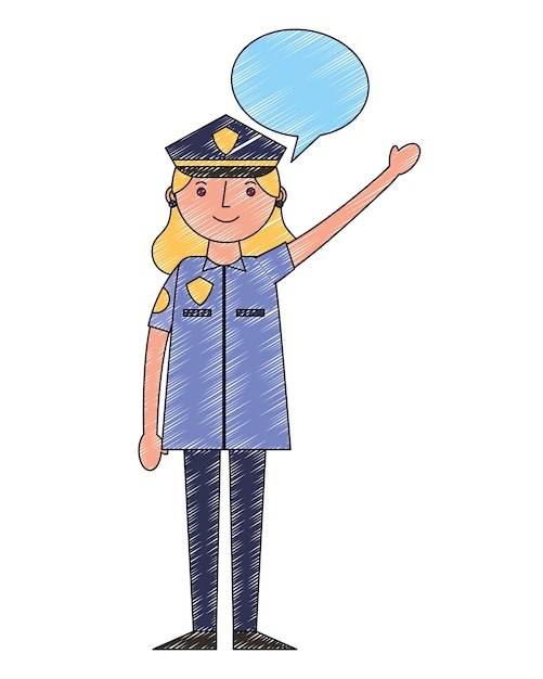 Woman police officer in uniform